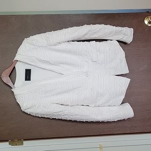 BCBG white blazer